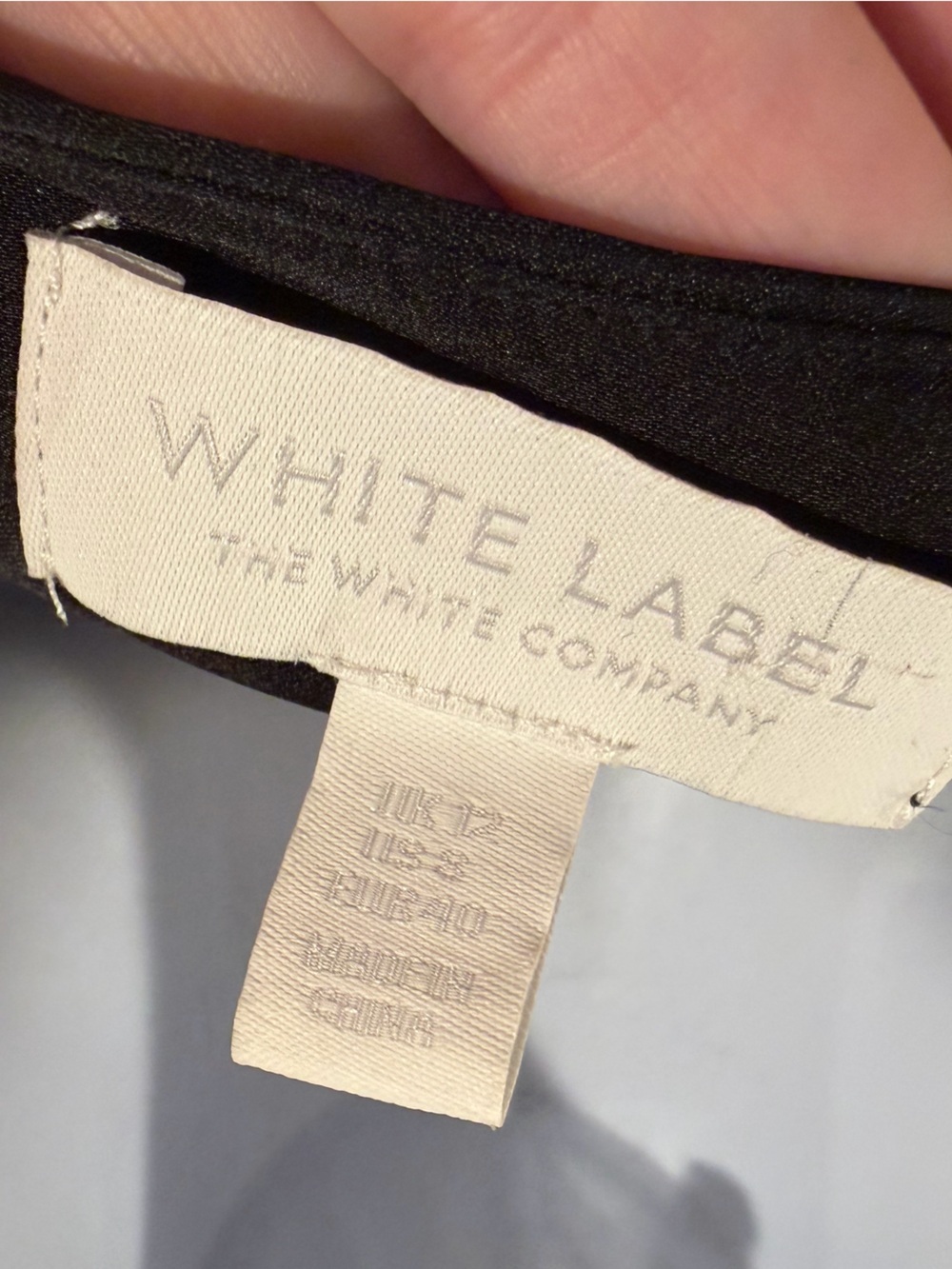 The White Company White Label 1/2 Sleeved Black Keyhole Dress size 12 - Picture 7 of 7